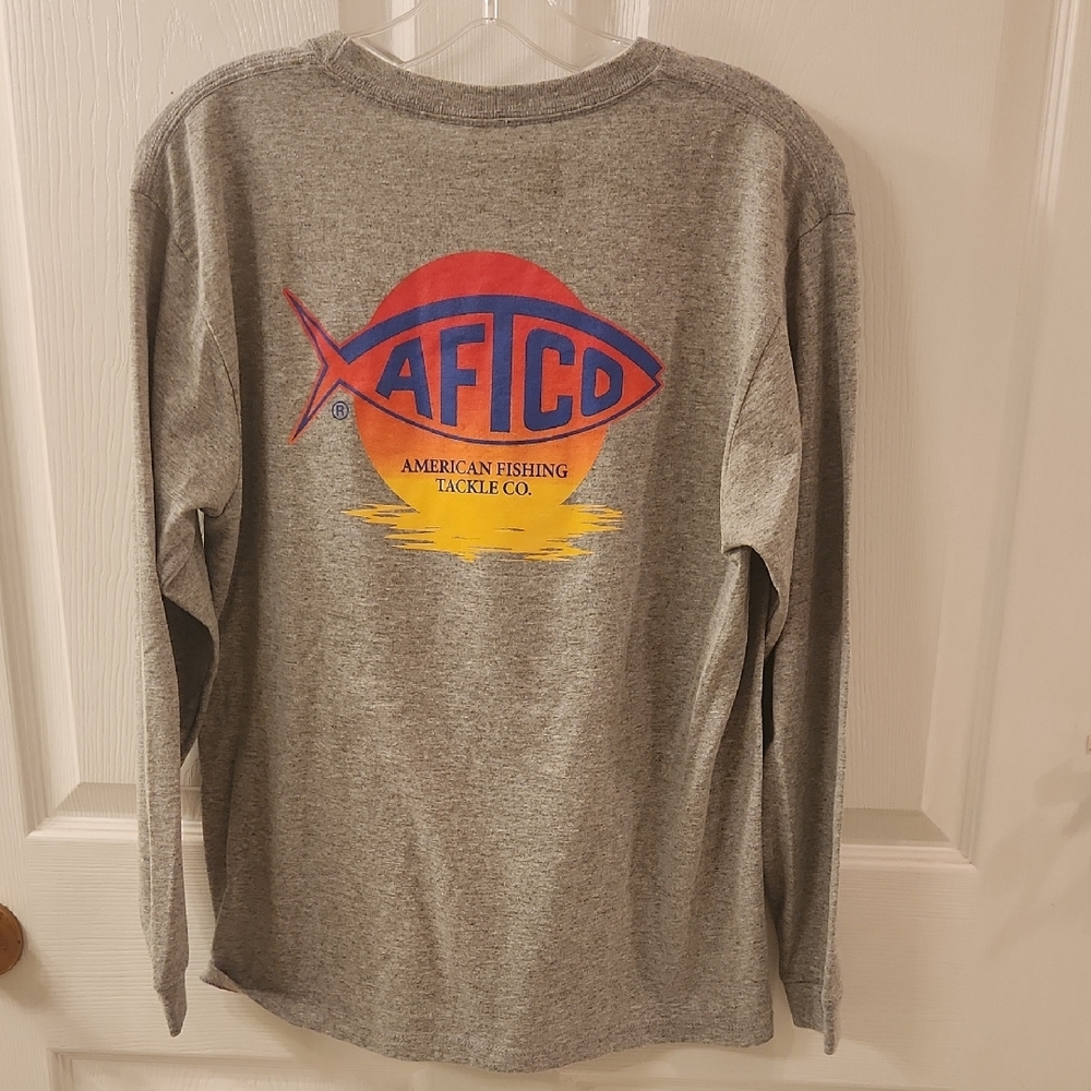 AFTCO Heather Gray Long Sleeve Tee